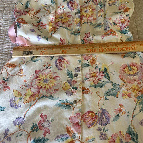 Vintage 80- 90's Y2K perceptions 14 Floral Midi Button up Dress cottage core - Picture 10 of 15